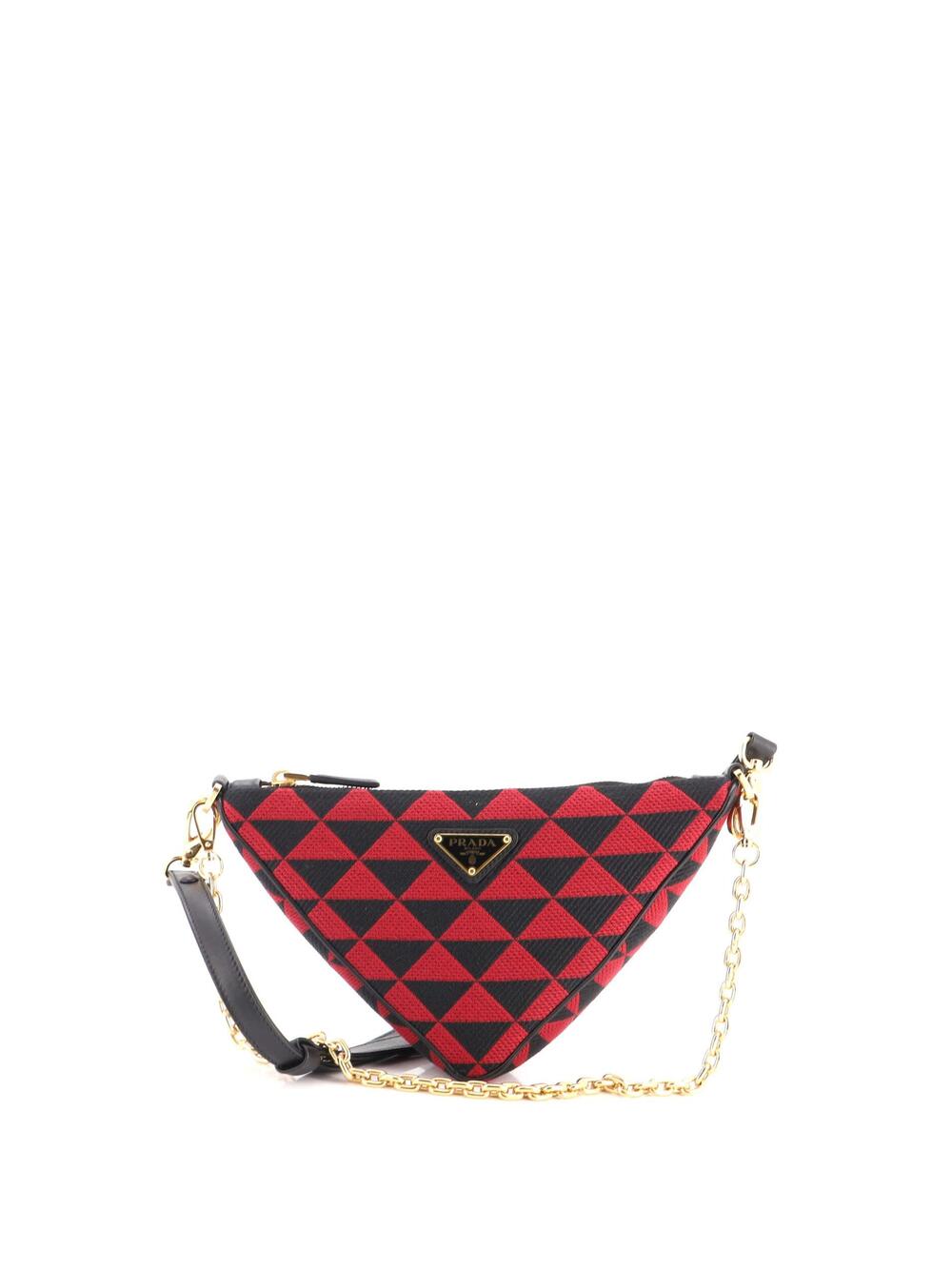 Prada Symbole Triangle Bag Leather And #323111P22B